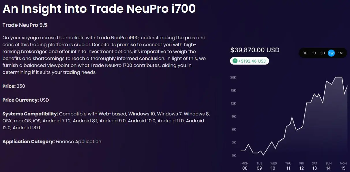 Trade NeuPro i1 Fees
