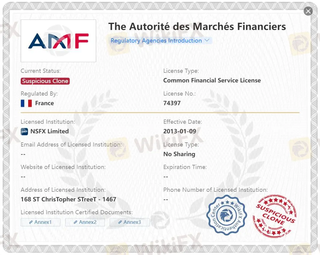 Suspicious clone AMF license
