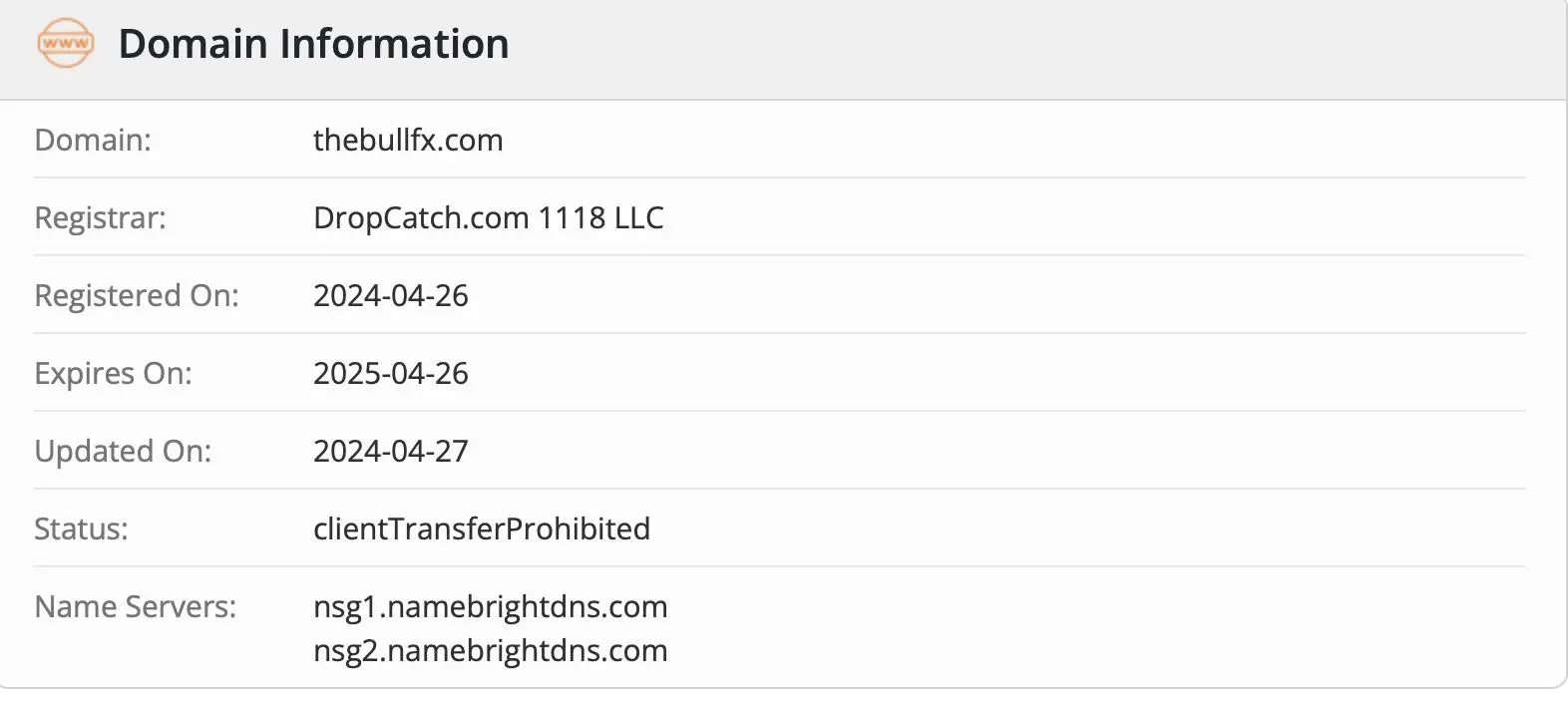 Informasi domain