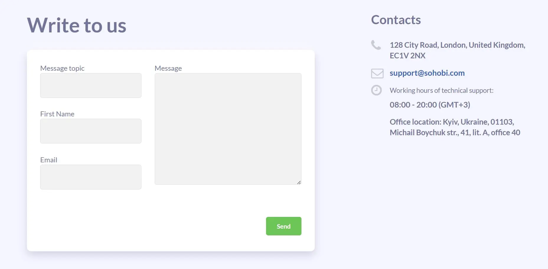 Customer Support Options Customer Support Options