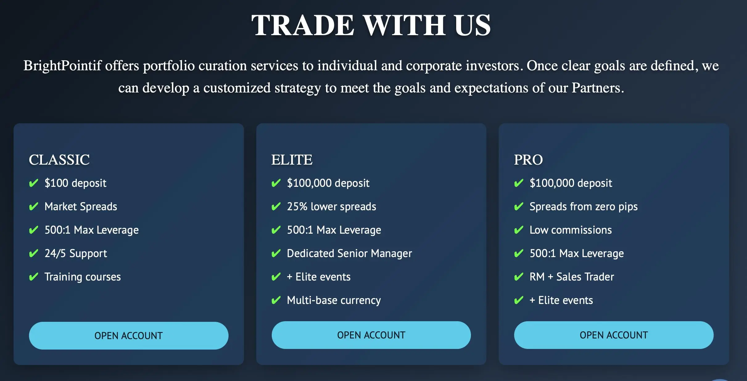 Account comparison Account comparison