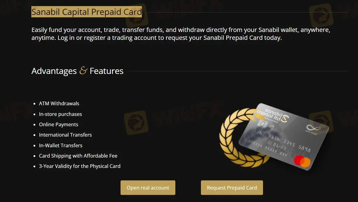 Sanabil Capital Prepaid Card