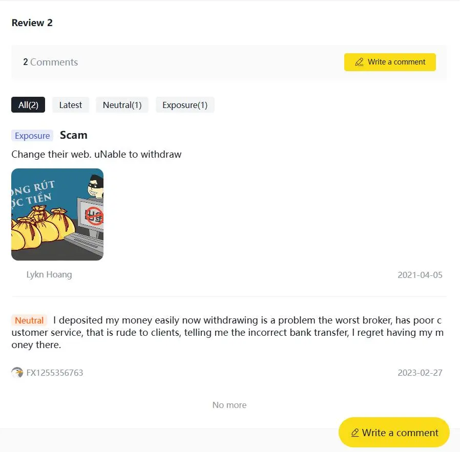 Exposure 1. Withdrawal issue