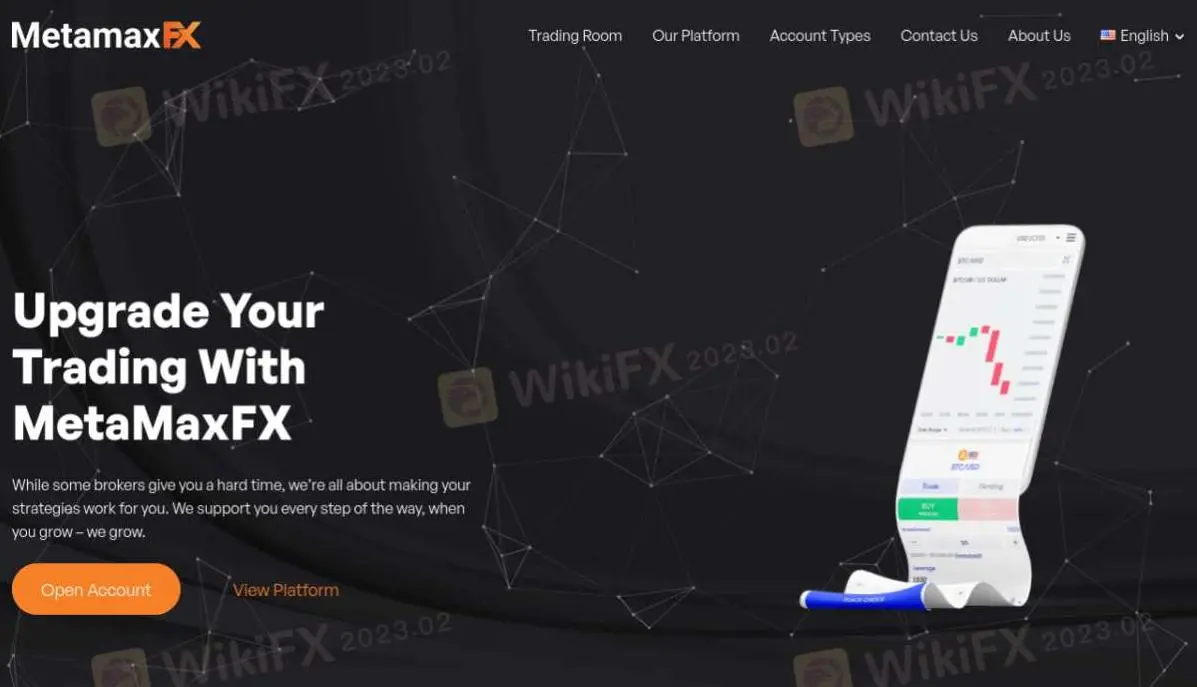 MetaMaxFXs homepage
