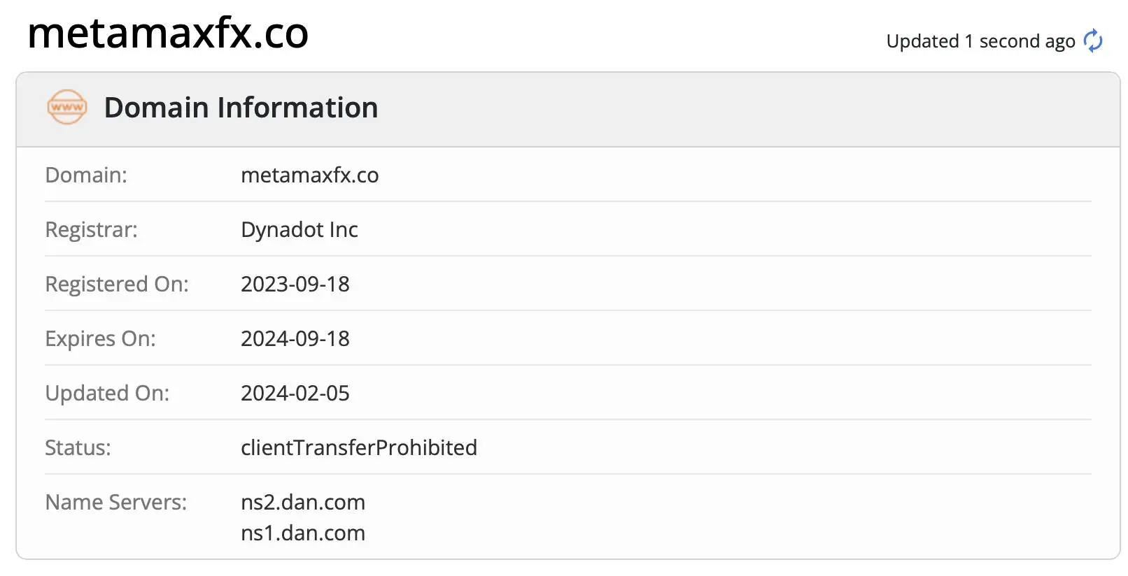 Domain information