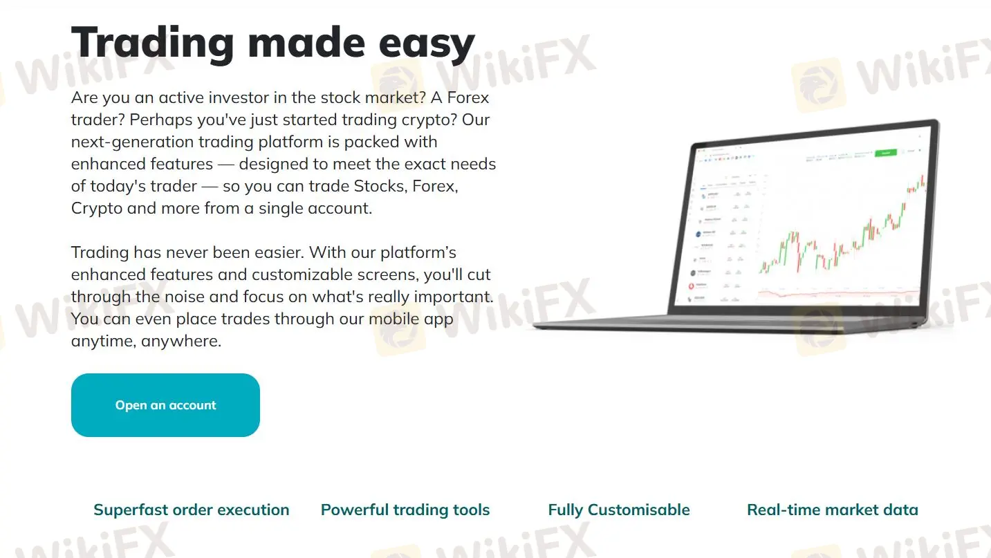 Web Trader 2.0 platform