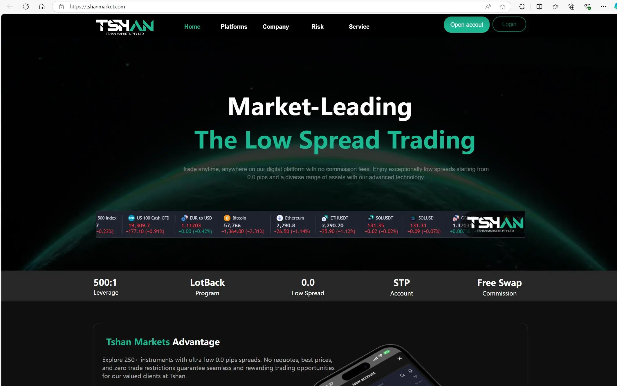 Tshan Markets的主頁 Tshan Markets的主頁