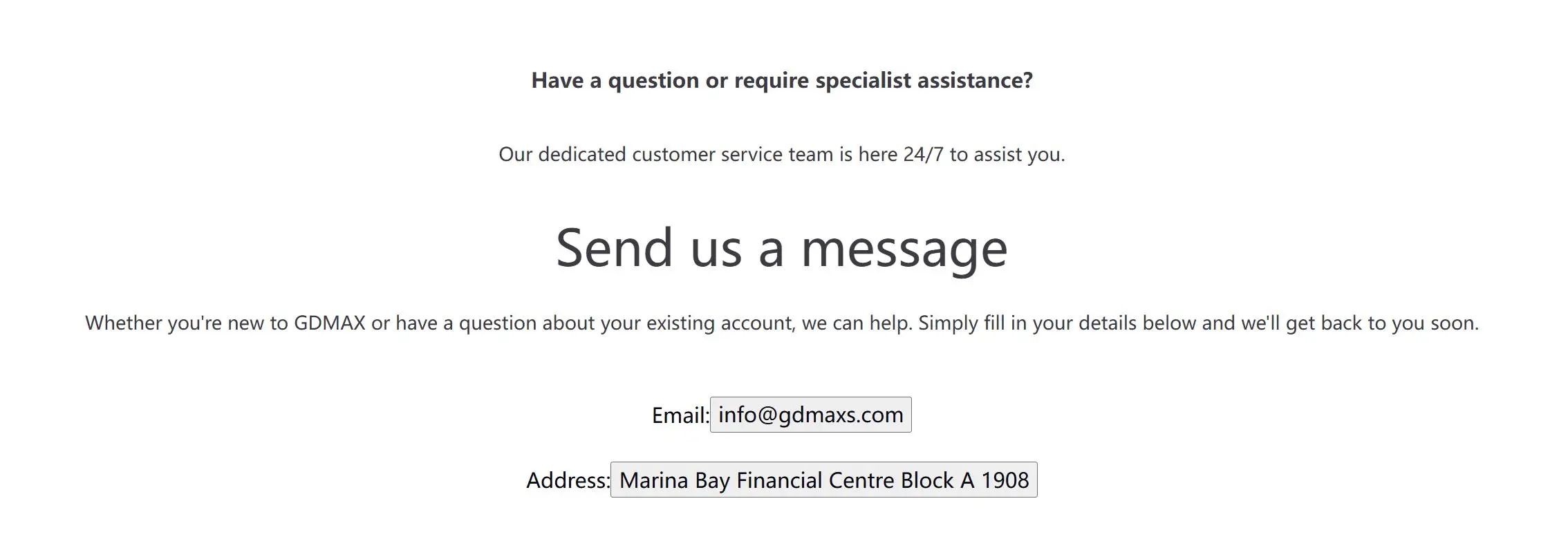 Customer Support Options
