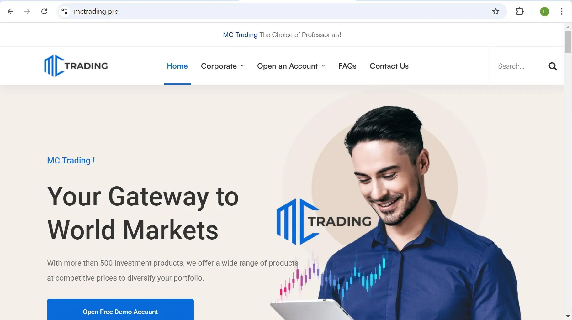 MC Trading's homepage MC Trading's homepage
