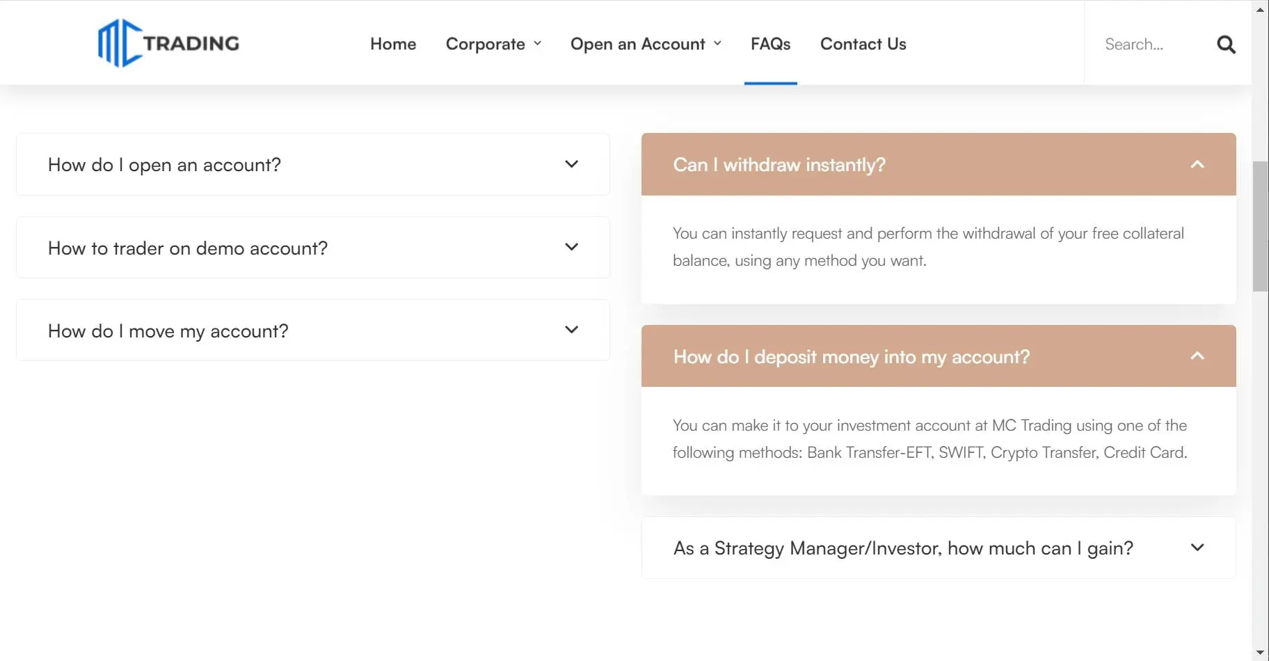 Deposit and Withdrawal FAQ Deposit and Withdrawal FAQ