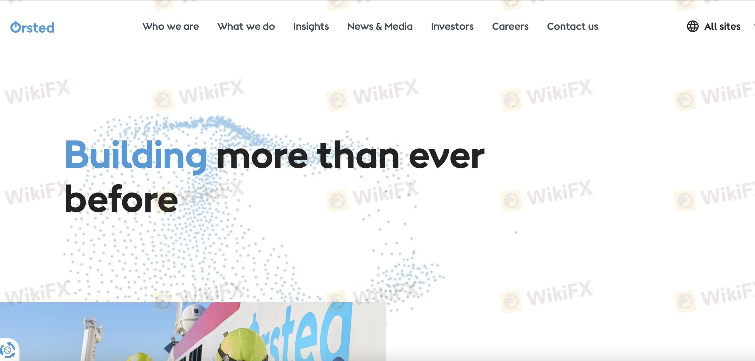 Orsted's homepage