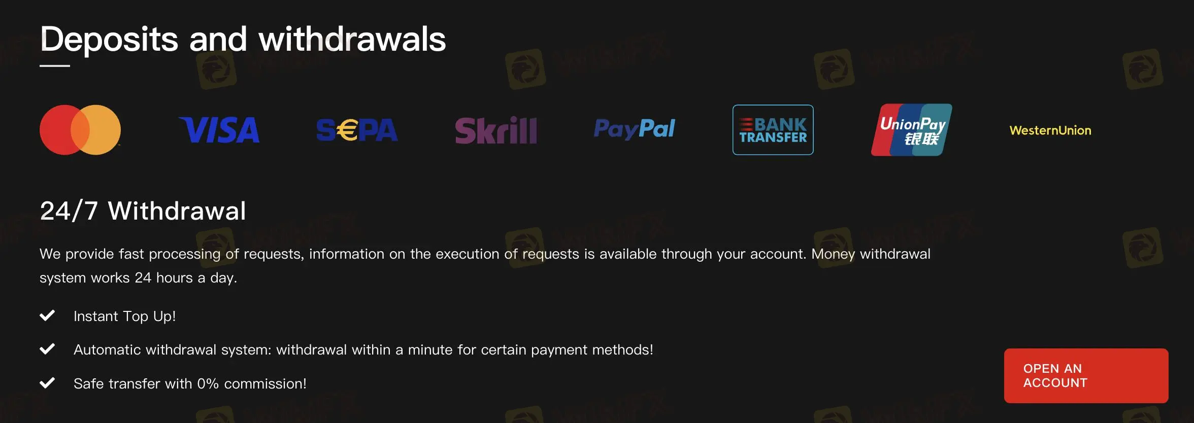 Depósito e Retirada