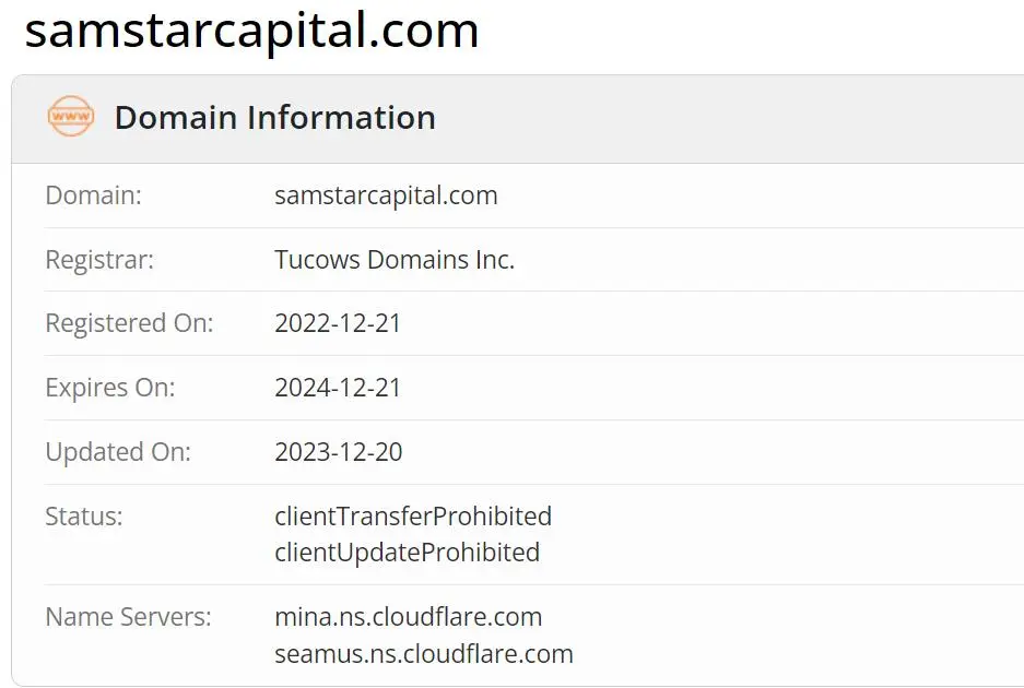 Is SAMSTAR CAPITAL Legit? Is SAMSTAR CAPITAL Legit?