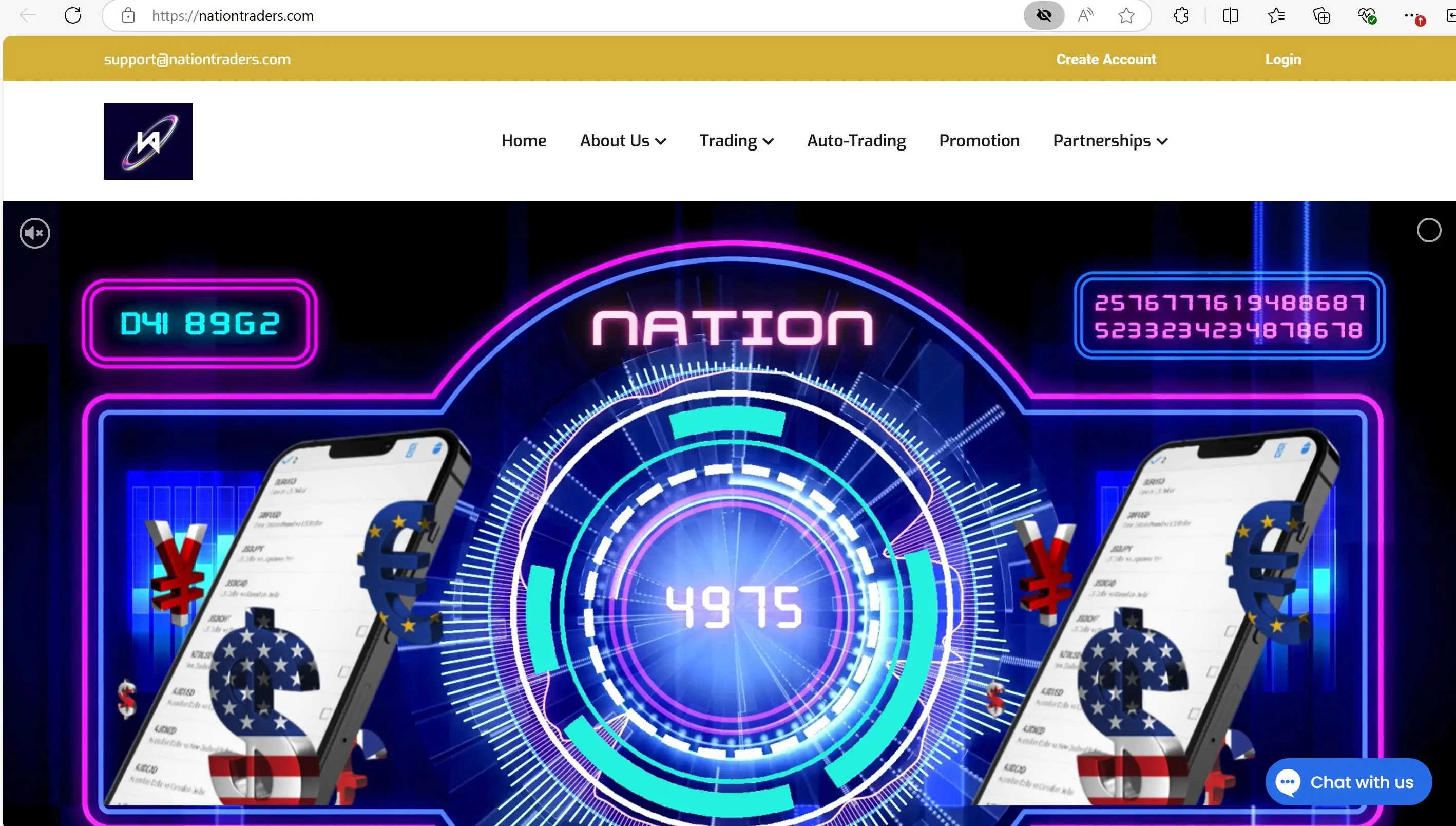 โฮมเพจของ Nation Traders