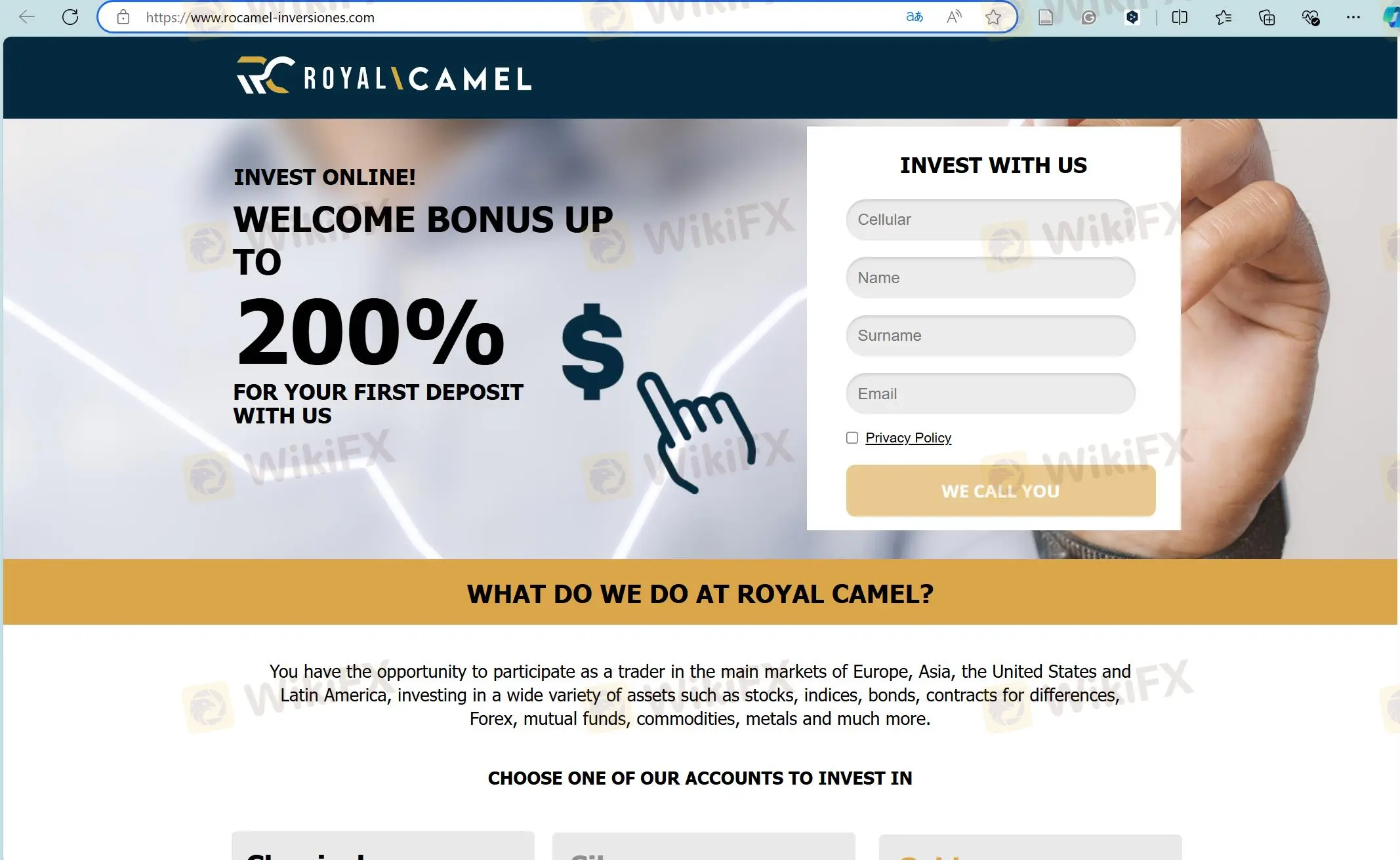 Royal Camel's homepage