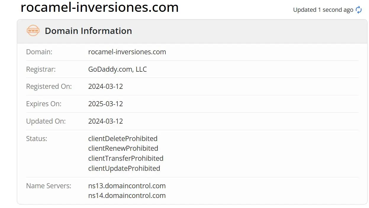 Información del dominio Información del dominio