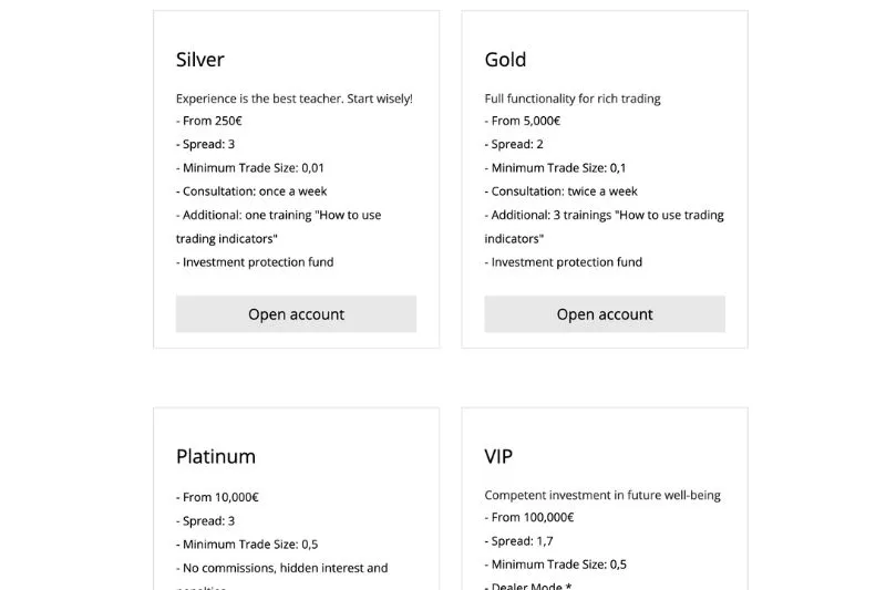Account comparison Account comparison