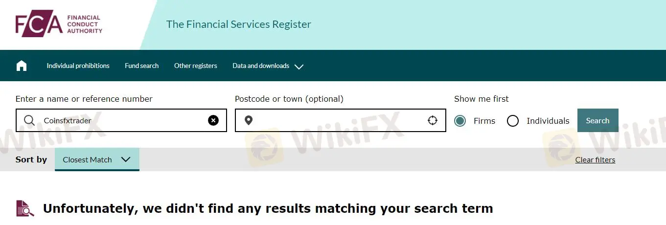 No results from the FCA
