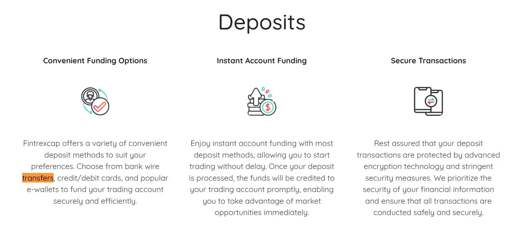 Deposit details