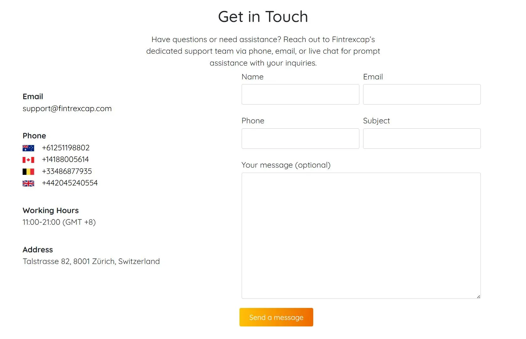 Contact info