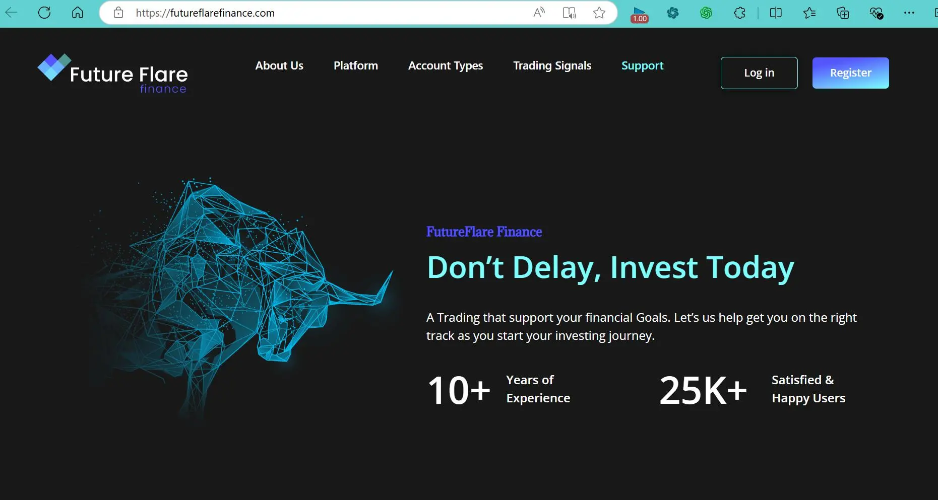 Future Flare Finance's homepage
