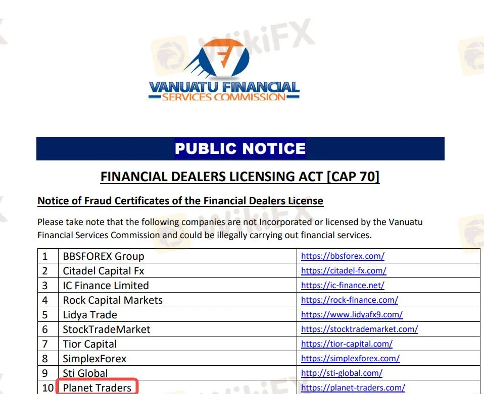 VFSC notice