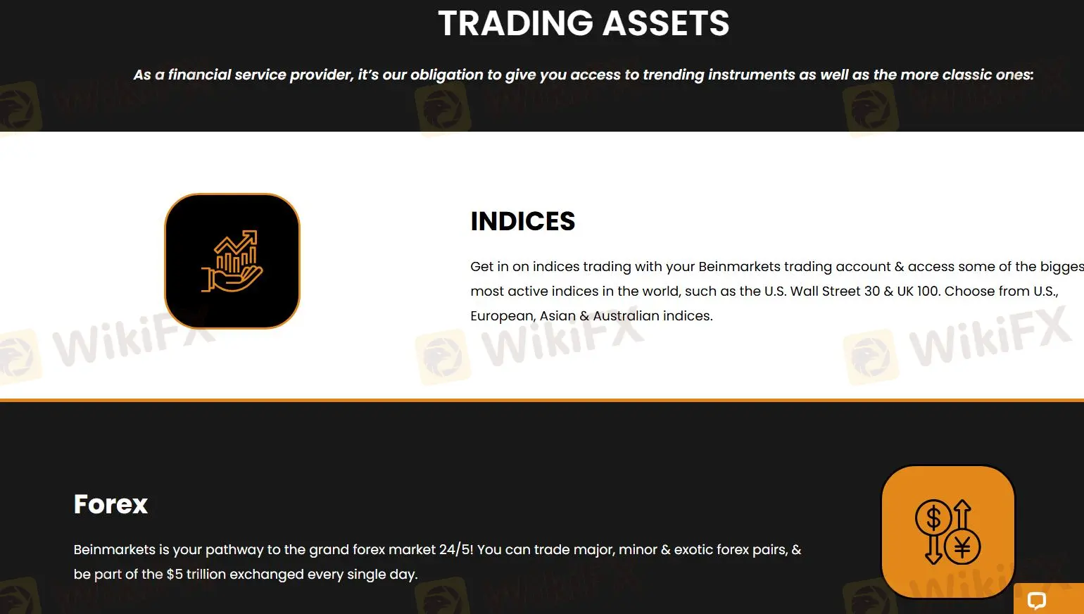 ما يمكنني التداول به في Beinmarkets؟