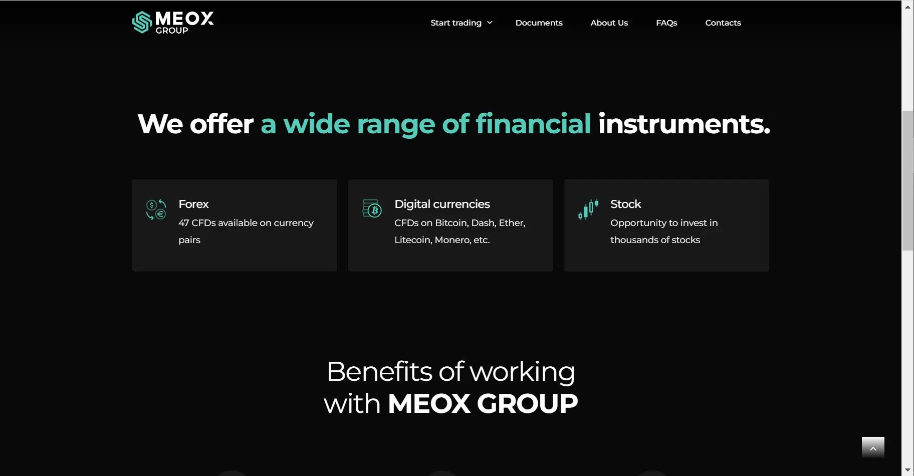 我可以在MEOX GROUP上交易什么？