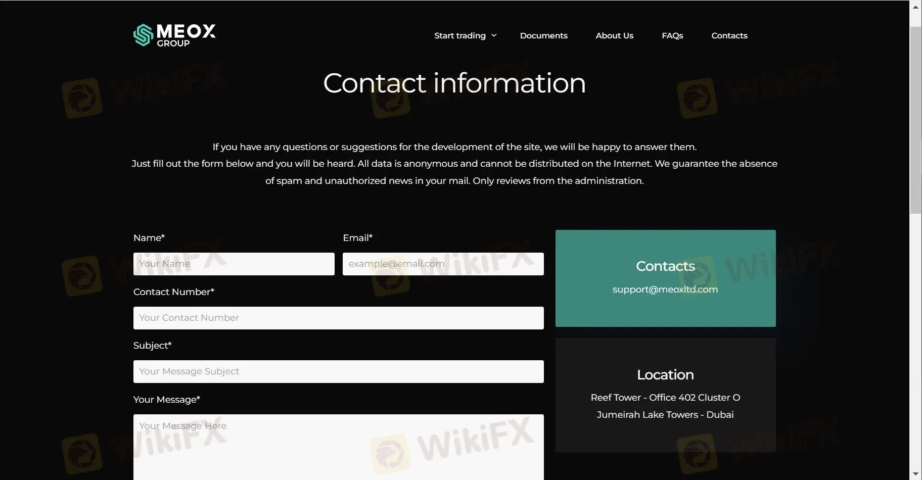 Contact info Contact info