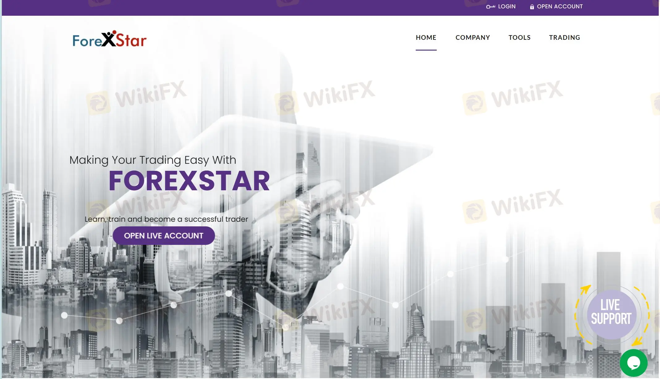 ForexStarts homepage