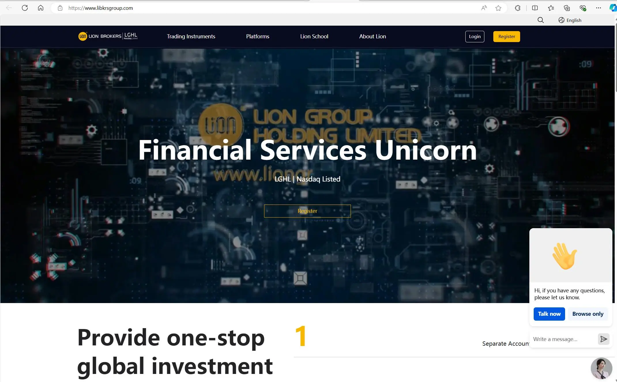 LION's homepage LION's homepage