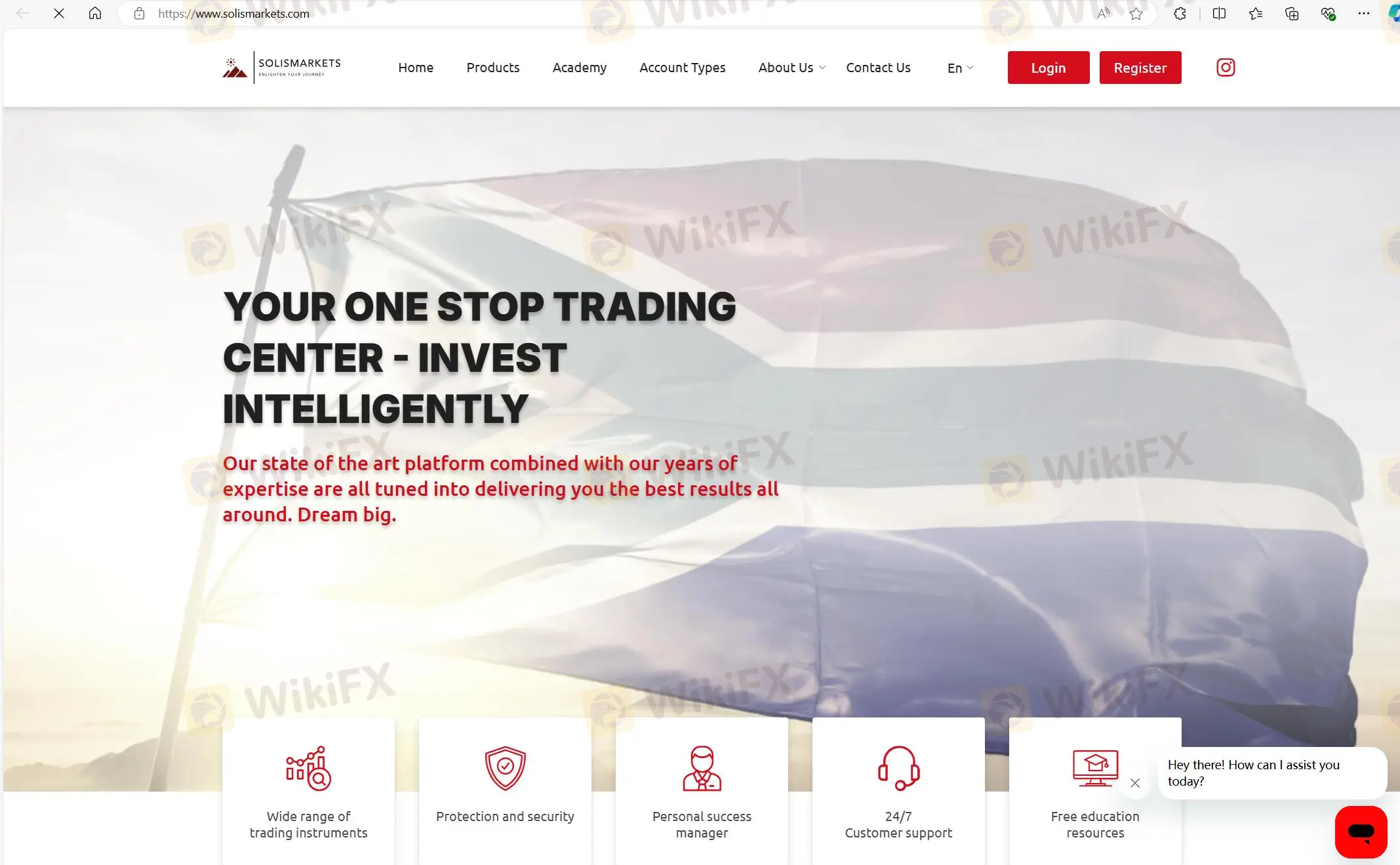 SolisMarkets' homepage