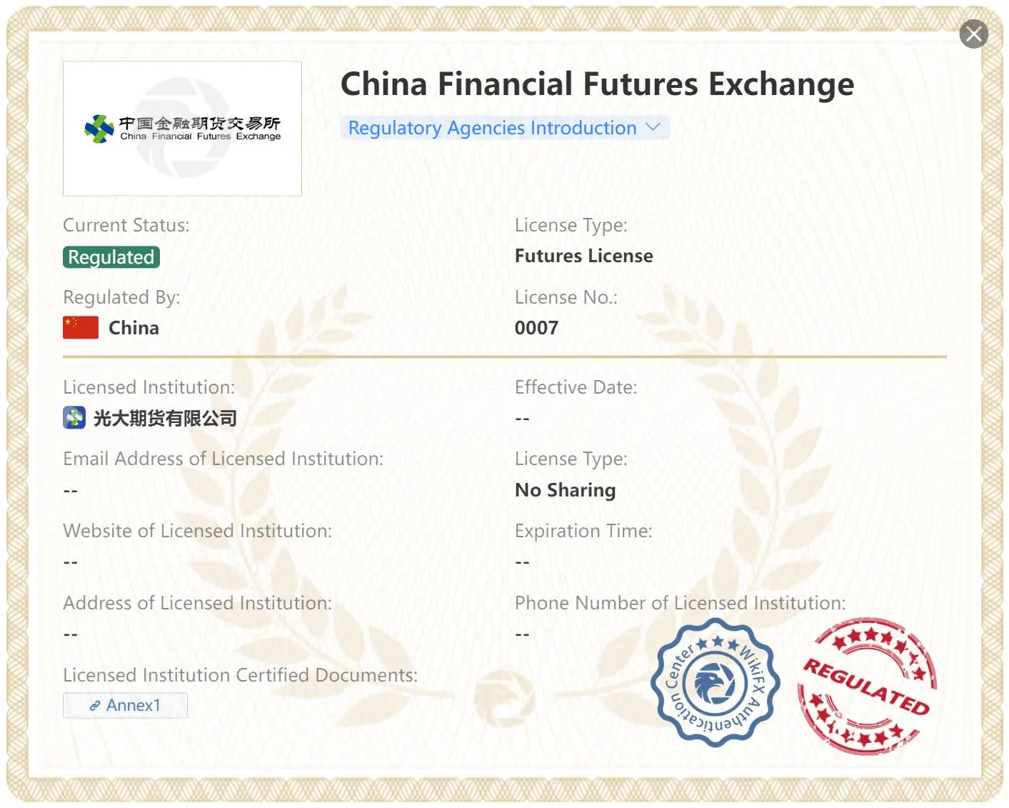 Apakah Everbright Futures Legal?