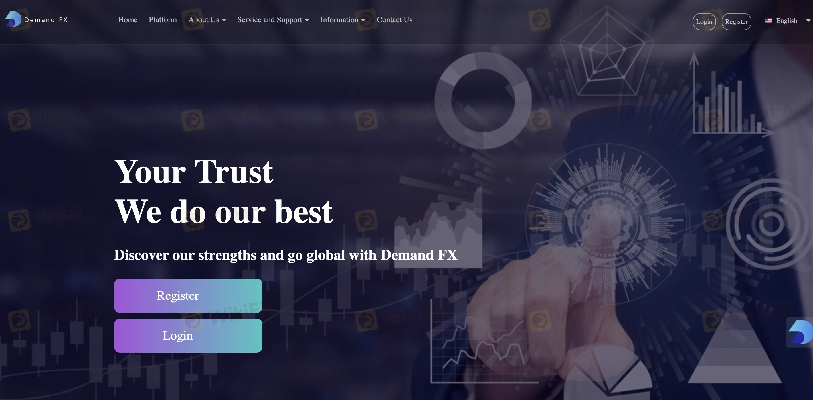 Demand FX's homepage