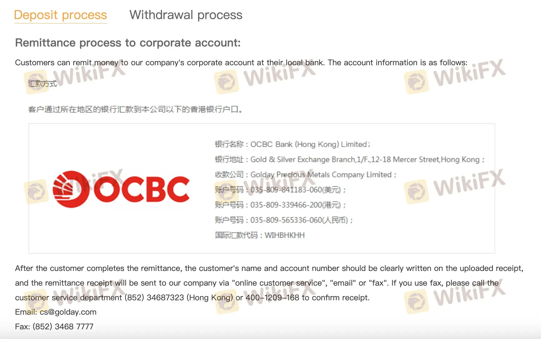 Einzahlung und Auszahlung