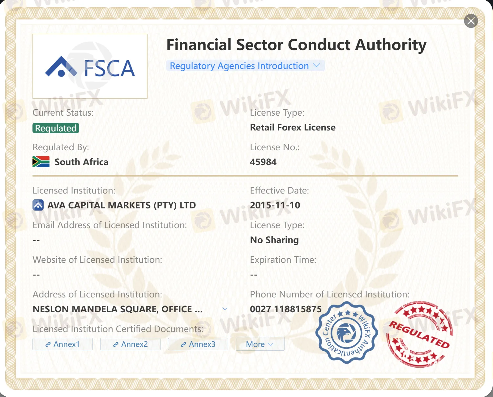 Regulated by FSCA Regulated by FSCA