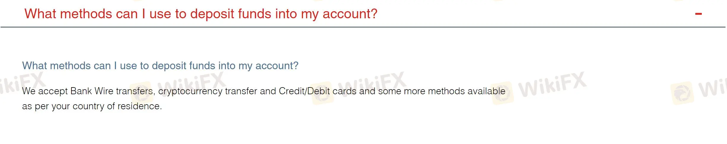 Deposit and Withdrawal