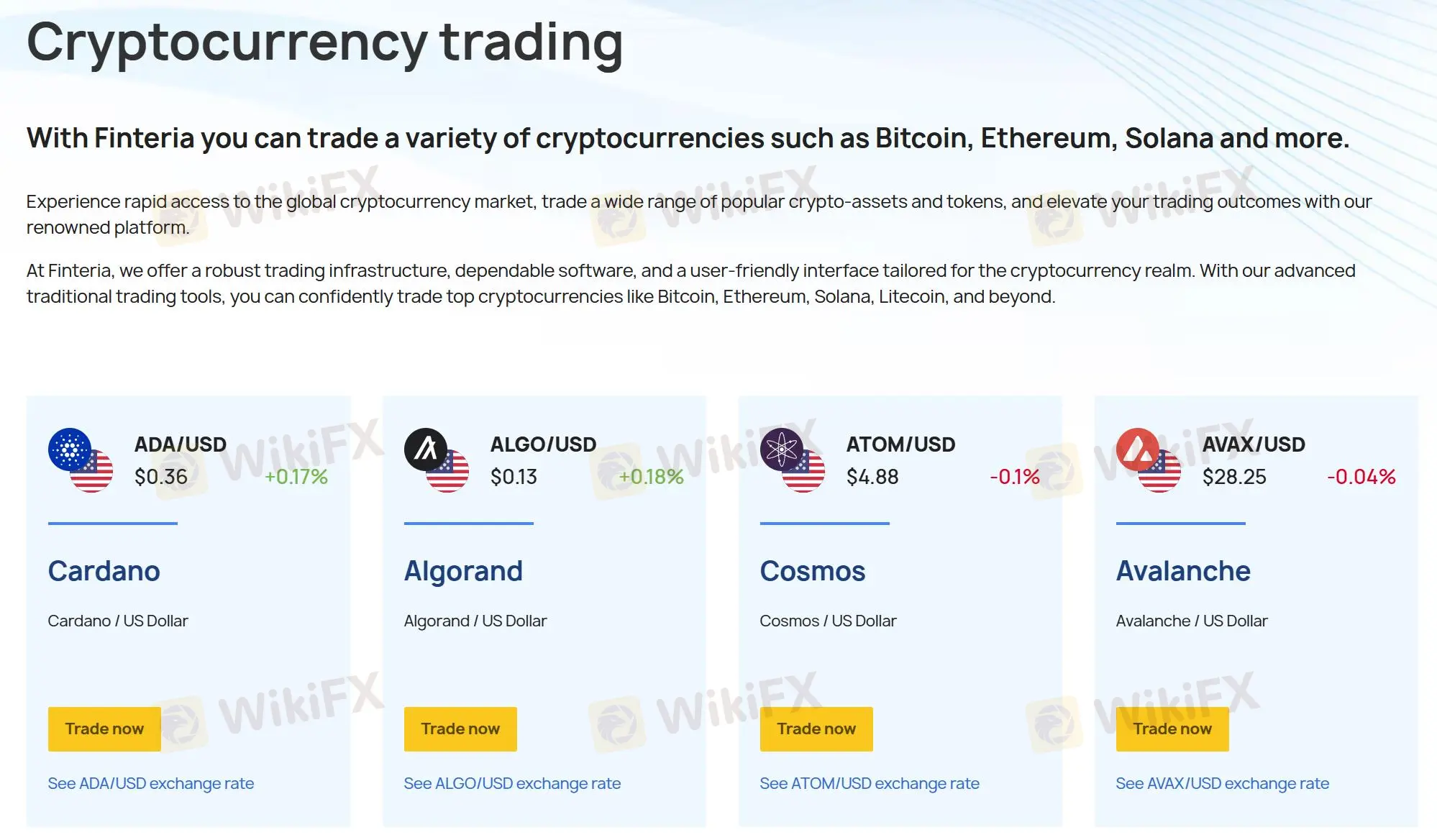 What Can I Trade on Finteria?