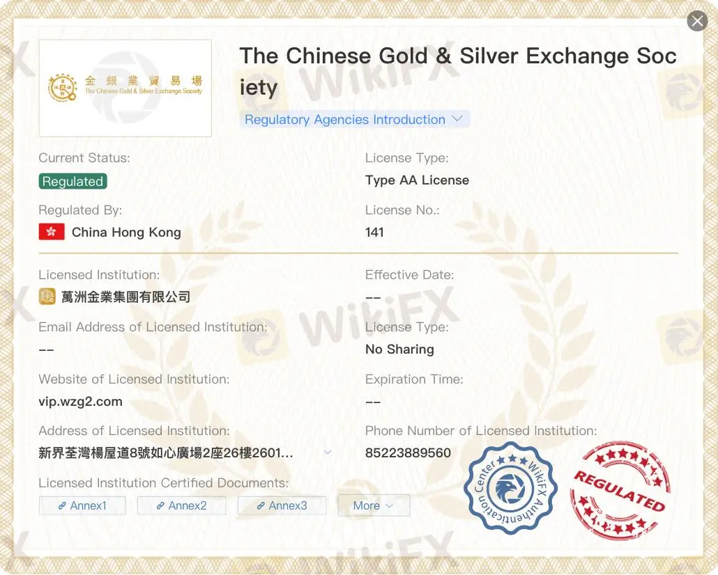 Regulatory license 