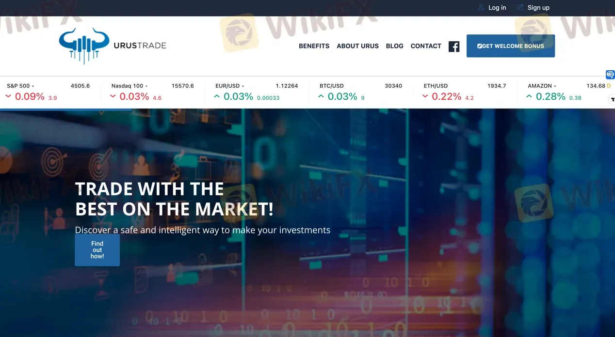 URUS TRADE's homepage URUS TRADE's homepage