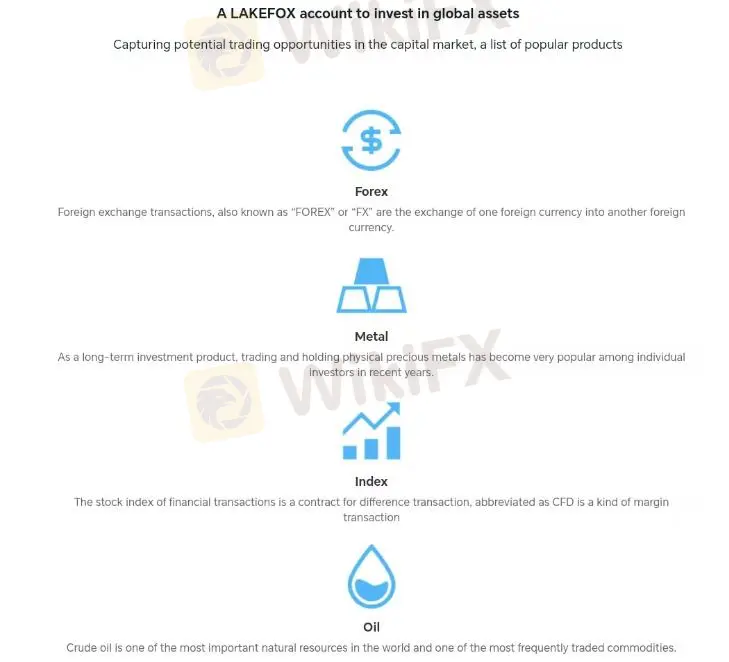 LAKEFOXで取引できるものは何ですか？