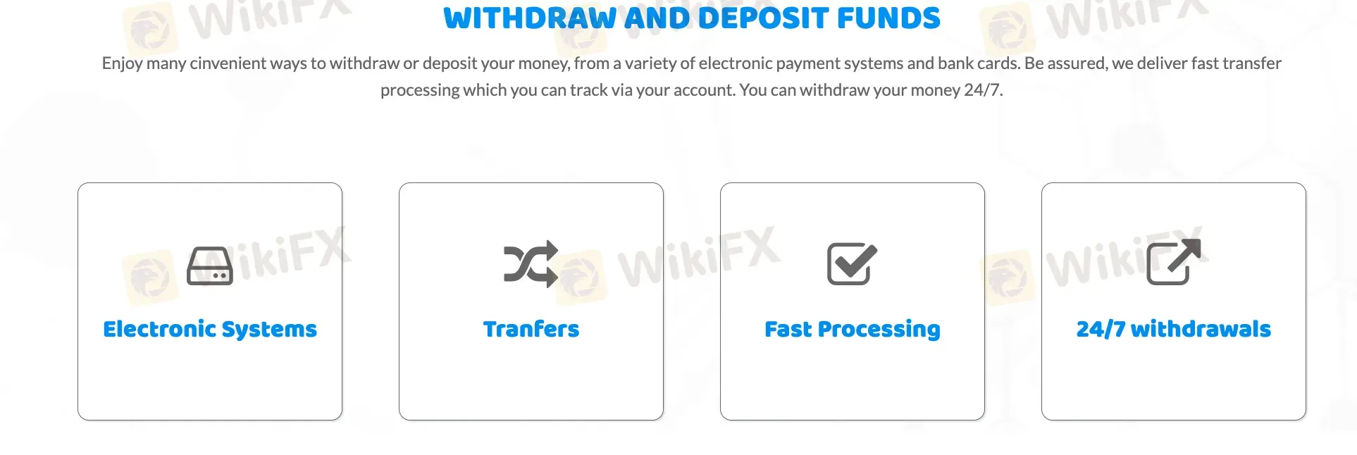 Deposit and Withdrawal Deposit and Withdrawal