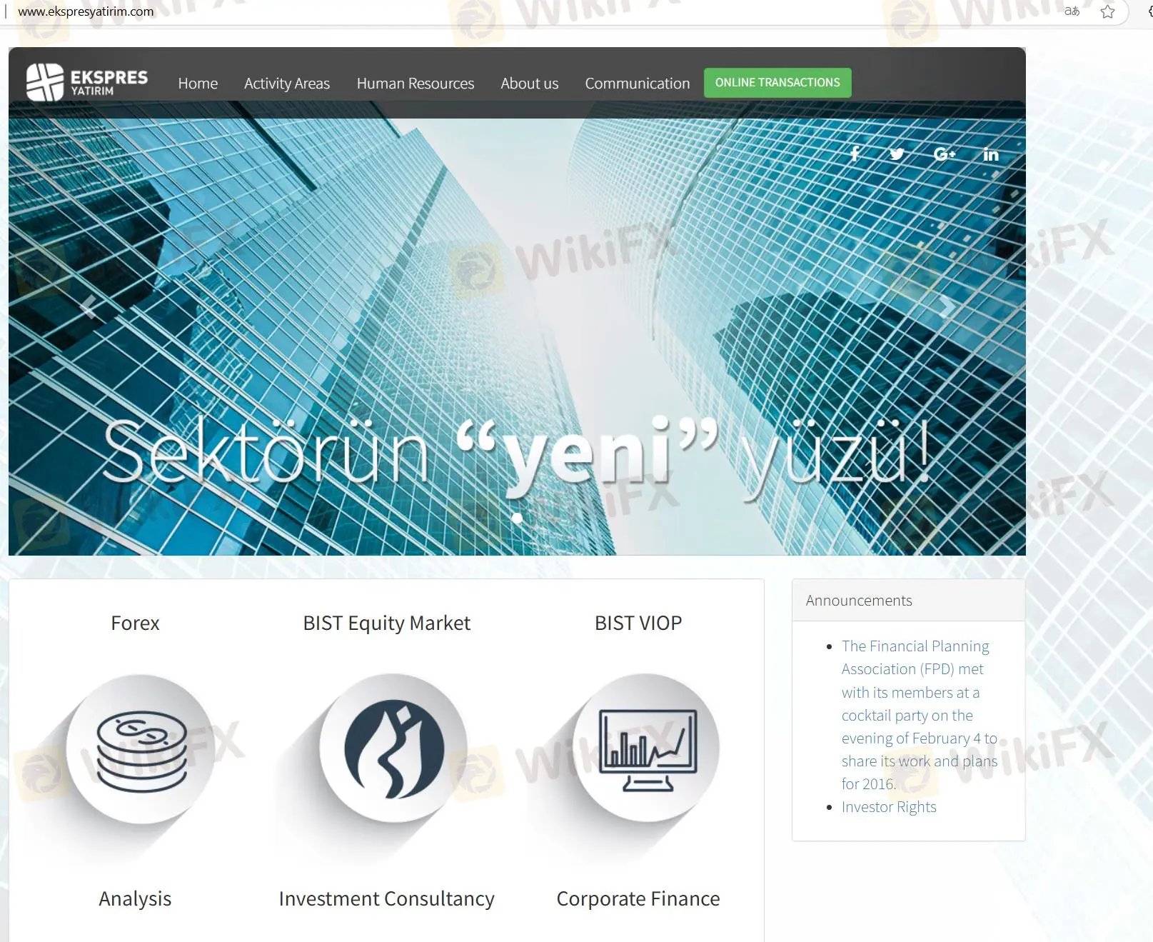 EKSPRES YATIRIM's 主页