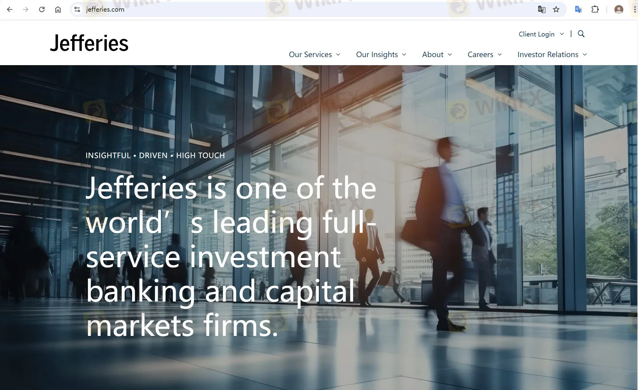 Jefferies page d'accueil