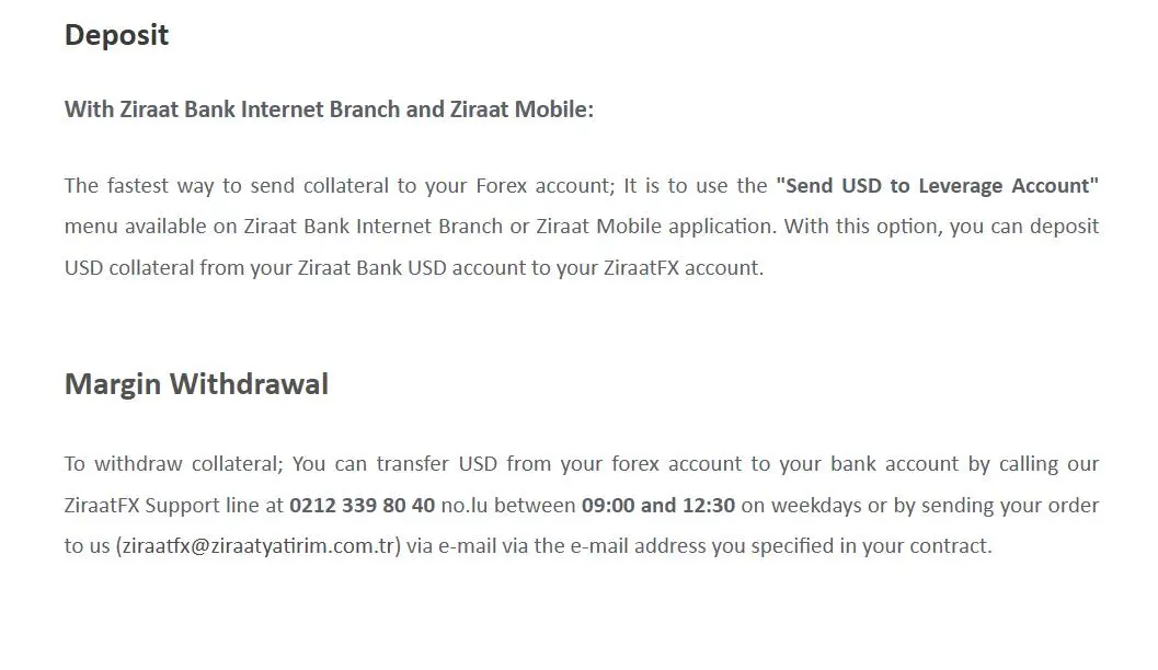 Deposit and Withdrawal Deposit and Withdrawal