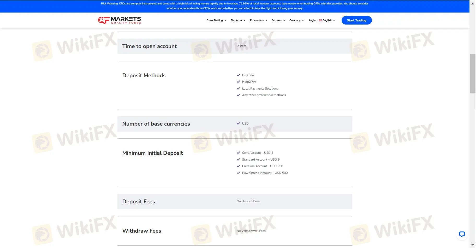 Deposit and Withdrawal