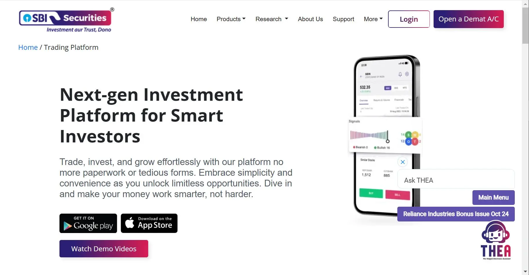 Plataforma de Trading Plataforma de Trading