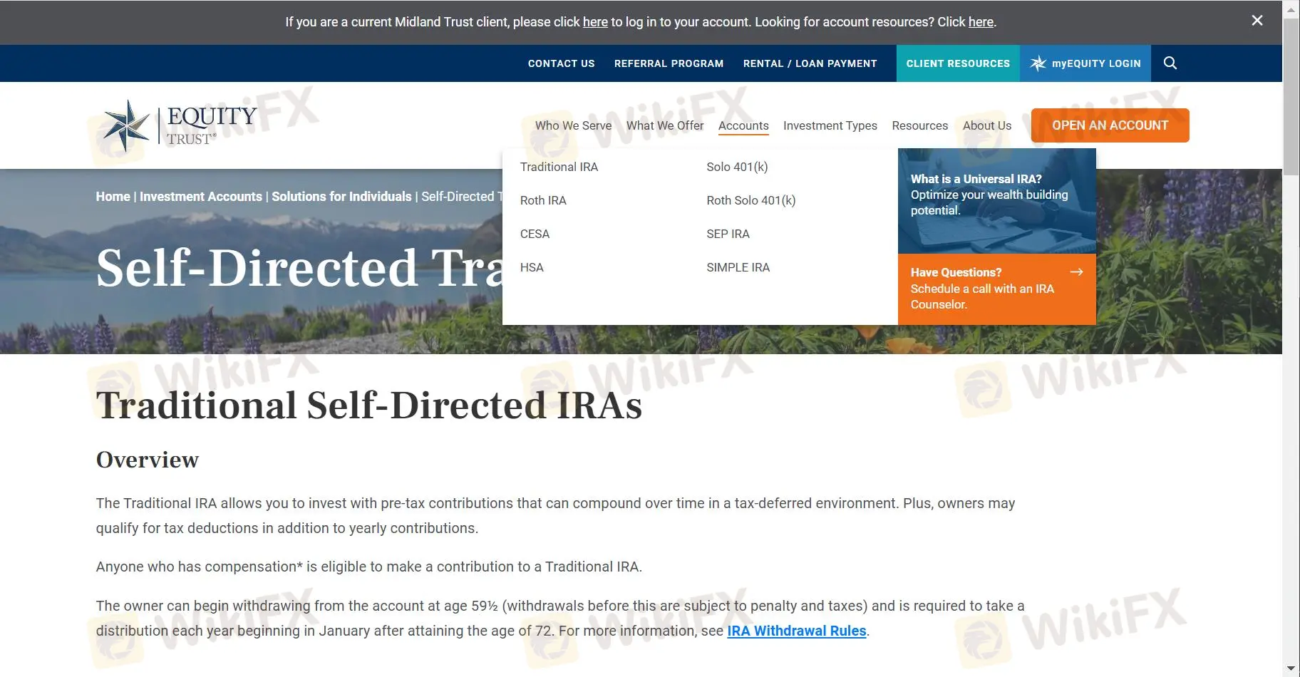 Account types Account types