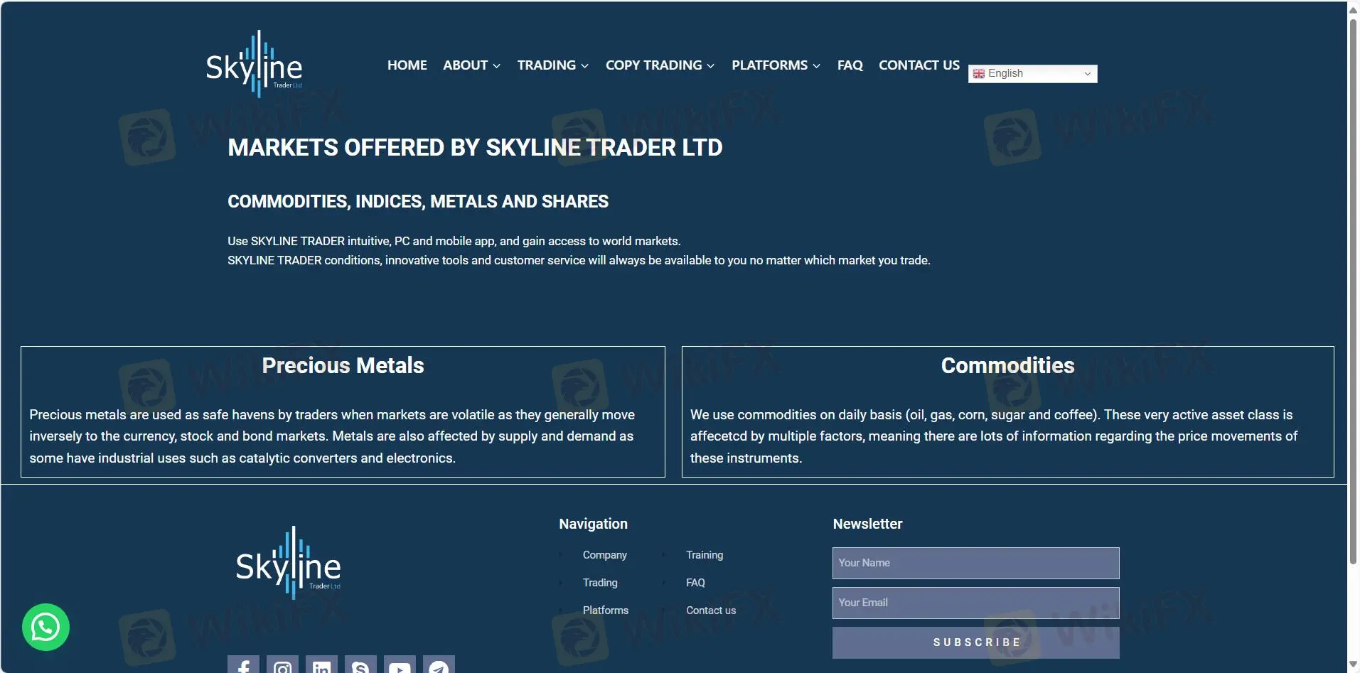 What Can I Trade on SKYLINE TRADER LTD?