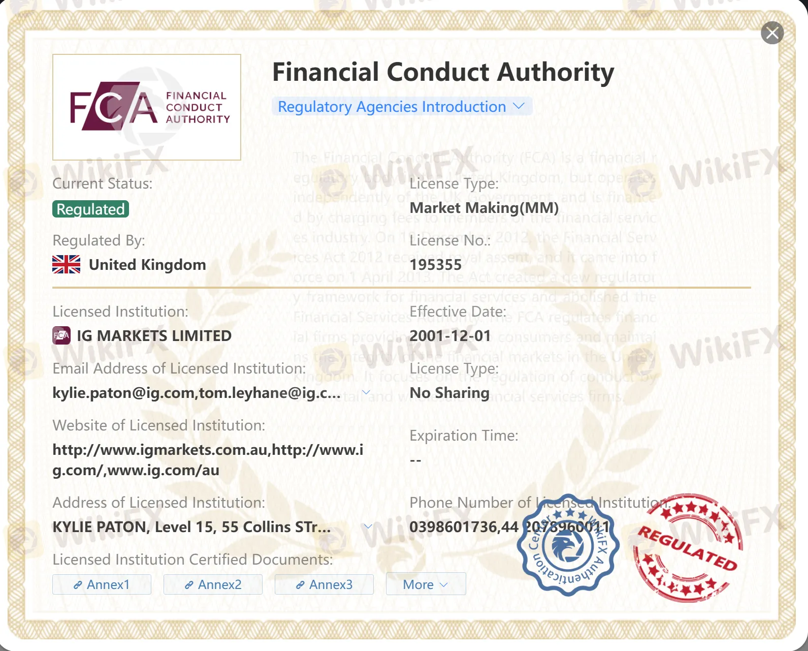 Регулируется FCA Регулируется FCA